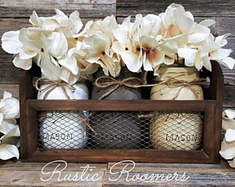 mason jar centerpieces etsy