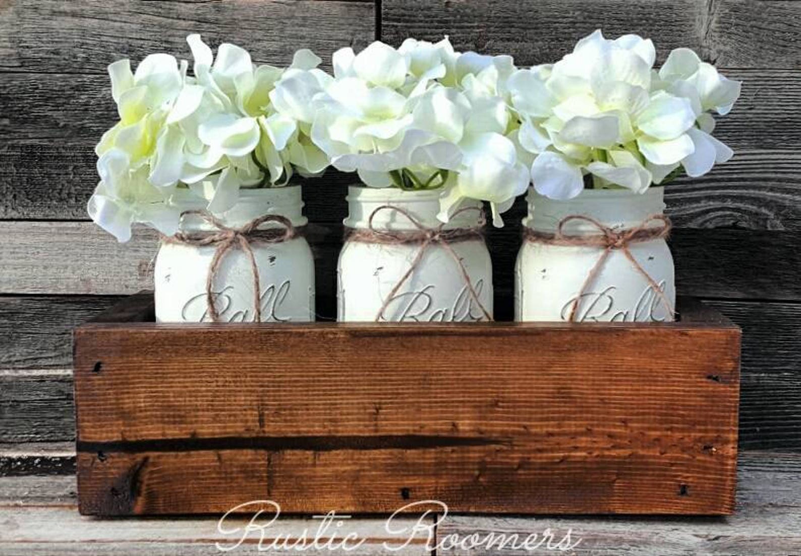 Mason Jar Box Mason Jars Rustic Decor Mason Jar Etsy