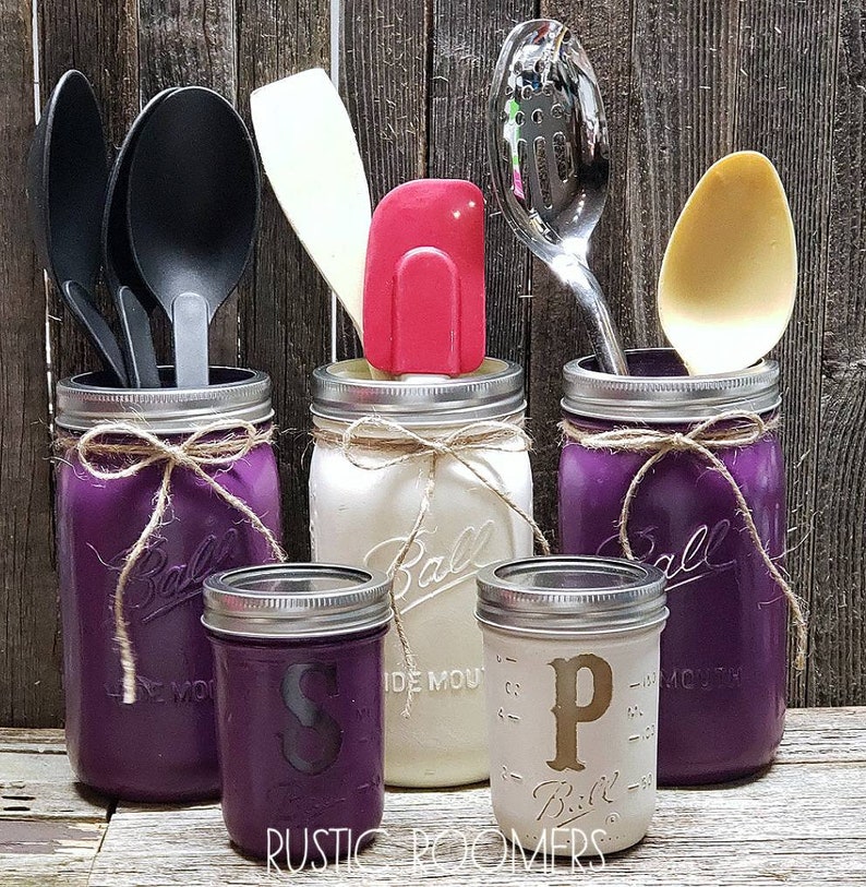 Mason Jar Kitchen Set Etsy
