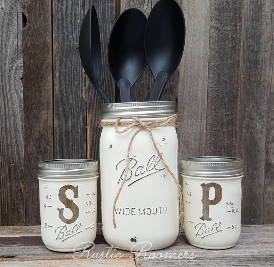 Mason Jar Kitchen Set Etsy