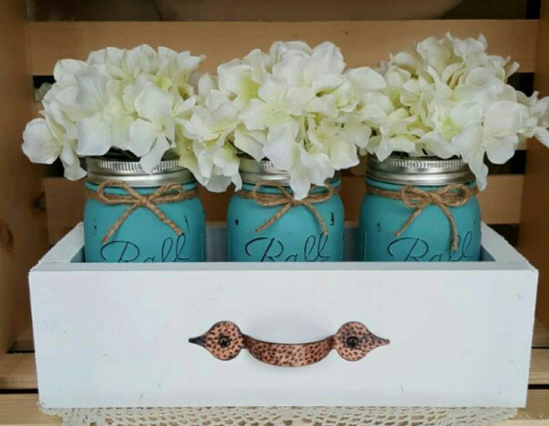 Mason jar box mason jars rustic decor mason jar Etsy