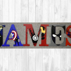 Super hero themed letters