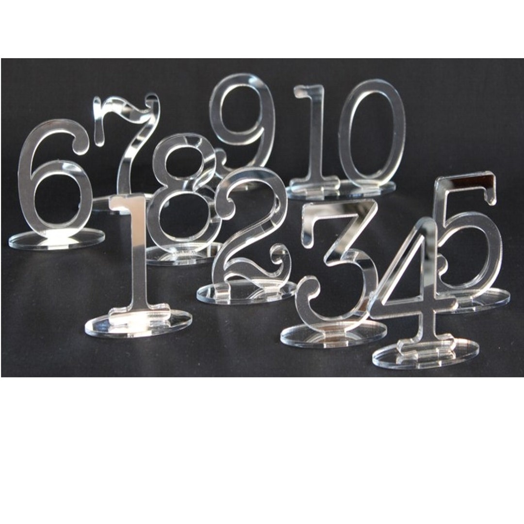10cm MIRROR Table Number SETS With Base Wedding Engagement Etsy Australia