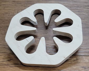 Wood Play Pretend Cooktop Burner Grates (Unfinished) - 2 Pack - Handmade in the USA
