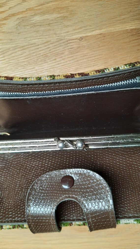 Welsh wool vintage 1960s tapestry purse Gem