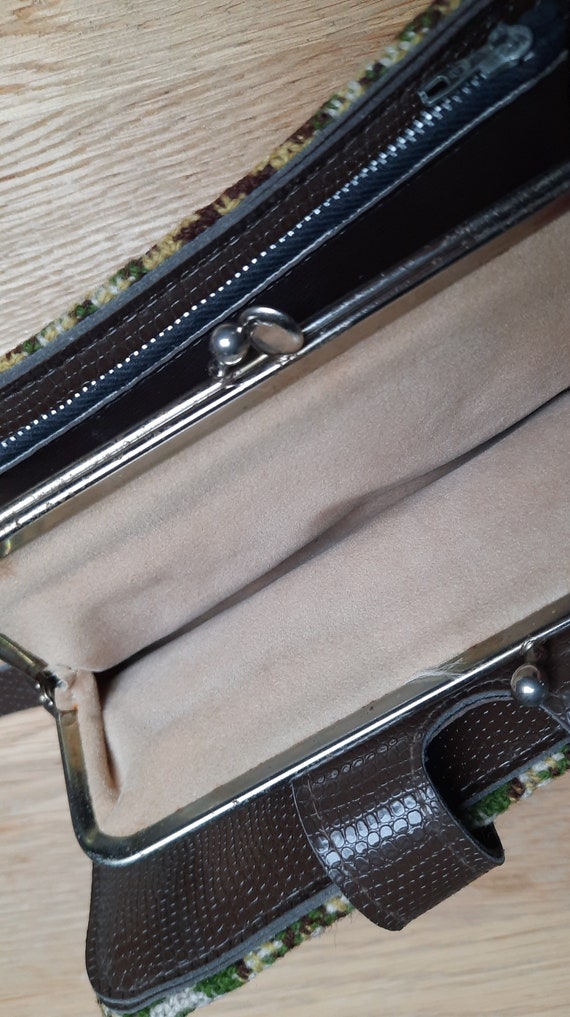 Welsh wool vintage 1960s tapestry purse Gem