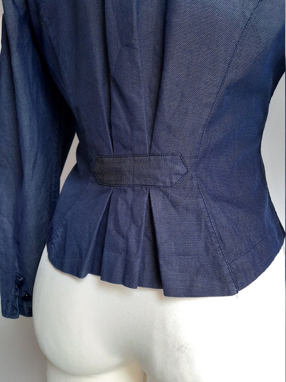 Renato Nucci vintage 1990s navy blue velvet embro… - image 7