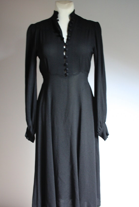 Ossie Clark for Radley 1970 vintage black moss cre