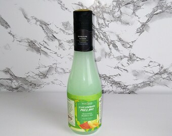Cucumber Melon Bubble Gel, Body Wash, Jojoba, Vit. E, Shower Gel, Scented Body Soap, Romantic Scents, 1 Champagne Bottle, Liquid Bubble Bath