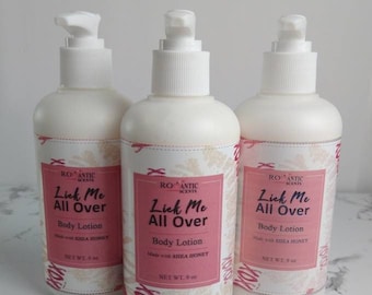 Lotion Lick Me All Over, Custom Make Your Own Body Lotion, Soothing Shea Honey Emollients, Moisturizing Hand Cream, Smooth Lotion