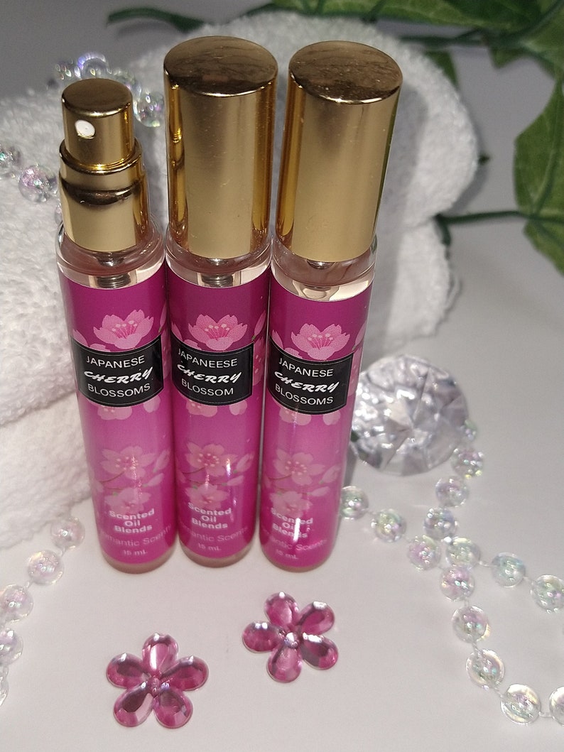 Japanese Cherry Blossom Body Oil Premium Fragrance Spray, Best Quality Spray, Uncut Fragrance Oils Unisex, 1 Perfume Bottle
