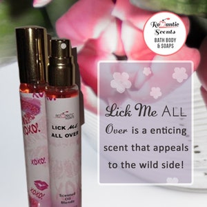 Lick Me All Over Body Oil ROMANTIC SCENTS, Best Quality Spray, Premium Quality Oils, Pure Oils, Uncut Fragrance Oil Unisex, 1 Perfume Bottle