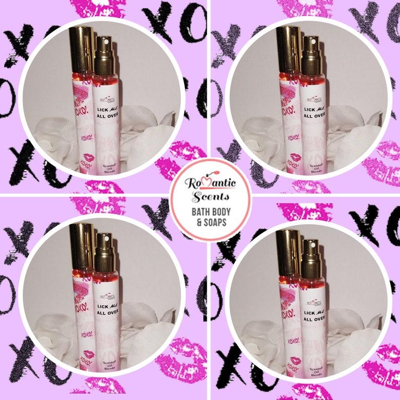 Lick Me All Over Body Oil ROMANTIC SCENTS, Best Quality Spray, Premium Quality Oils, Pure Oils, Uncut Fragrance Oil Unisex, 1 Perfume Bottle