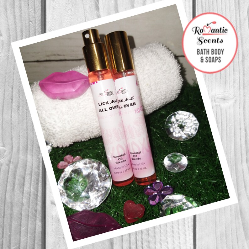 Lick Me All Over Body Oil ROMANTIC SCENTS, Best Quality Spray, Premium Quality Oils, Pure Oils, Uncut Fragrance Oil Unisex, 1 Perfume Bottle