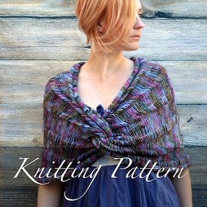 Knitting Pattern - The Claddagh Wrap - Women Shawl Pattern - Infinity Shawl - Knit Shawl - Bridal Shawl - Lace Shawl - Wrap Pattern - Boho