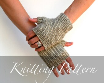 Textured Fingerless Gloves Knitting Pattern – Nature Walk Mitts (PDF Pattern)