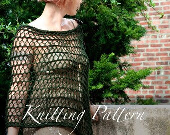 Knitting Pattern - The Mirabella Wrap - Poncho Pattern - Lace Shawl - Lace Pattern - Gypsy Poncho - Button Poncho - Shawl Pattern - Bohemian