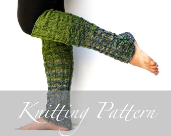 Cabled Leg Warmers Knitting Pattern: Ombre Button Design (PDF Pattern)