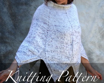 Lotus Fade Caplet Knitting Pattern - Ombre Merino Shawl, Boho Tassels (PDF Pattern)