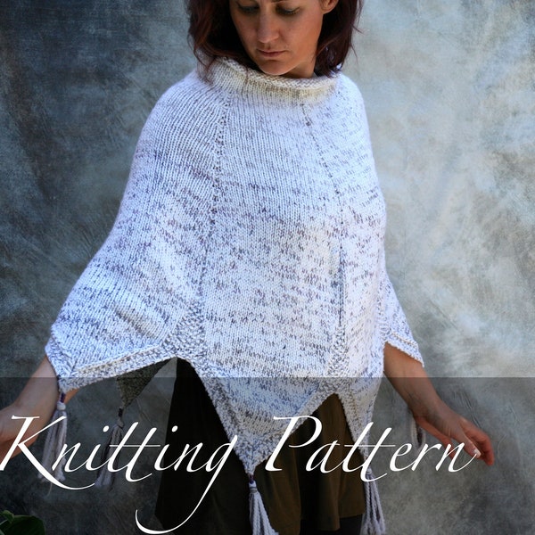 Knitting Pattern - Lotus Fade Caplet - Women Shawl Pattern - Infinity Shawl - Knit Shawl - Bridal Shawl - Merino Shawl - Poncho Pattern