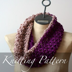 Knitting Pattern - Spring Bling Cowl - Scarf Pattern - Cowl Pattern - Beaded Scarf - Cotton Scarf - Two Color Scarf - Knitting with Beads