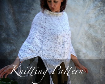 Knitting Pattern - Lotus Fade Caplet - Women Shawl Pattern - Infinity Shawl - Knit Shawl - Bridal Shawl - Merino Shawl - Poncho Pattern