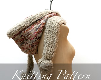 Knitting Pattern - The Vemdalen Hood - Hooded Scarf Pattern - Fur Hood Pattern - Unisex Winter Scarf - Bohemian Knitting - Ski Hat Pattern