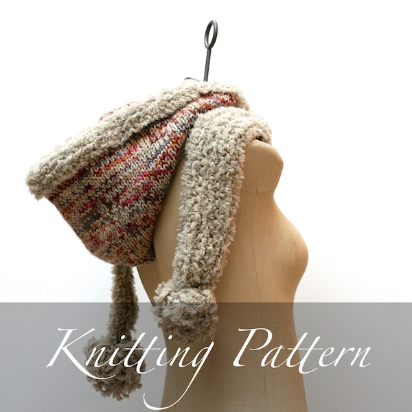 Knitting Pattern - The Vemdalen Hood - Hooded Scarf Pattern - Fur Hood Pattern - Unisex Winter Scarf - Bohemian Knitting - Ski Hat Pattern