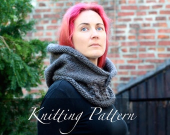 Wanderer Hood Knitting Pattern: Bulky Buttoned Cowl (PDF Pattern)