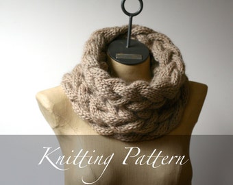 Knitting Pattern - Cozy Cabled Cowl - Cable Pattern - Cable Scarf - Infinity Scarf Pattern - Circle Scarf - Bulky Scarf - Amy LaRoux