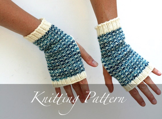 Knitting Pattern: Glacia Mitts Hand Knit Merino Wool Two 
