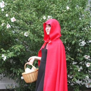 Caperucita Roja Disfraz de Halloween para adulto y niño pequeño Capa con capucha