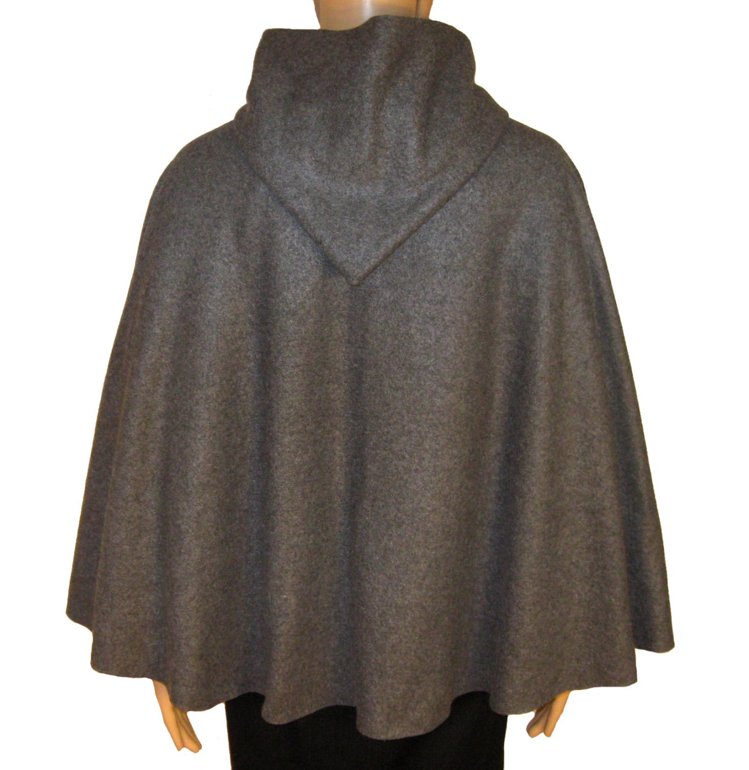 GRAY Hooded Cape Cloak, Hobbit Cloak, Archer Wizard Elven
