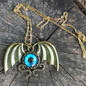 Flying Eyeball Gothic Necklace Pendant