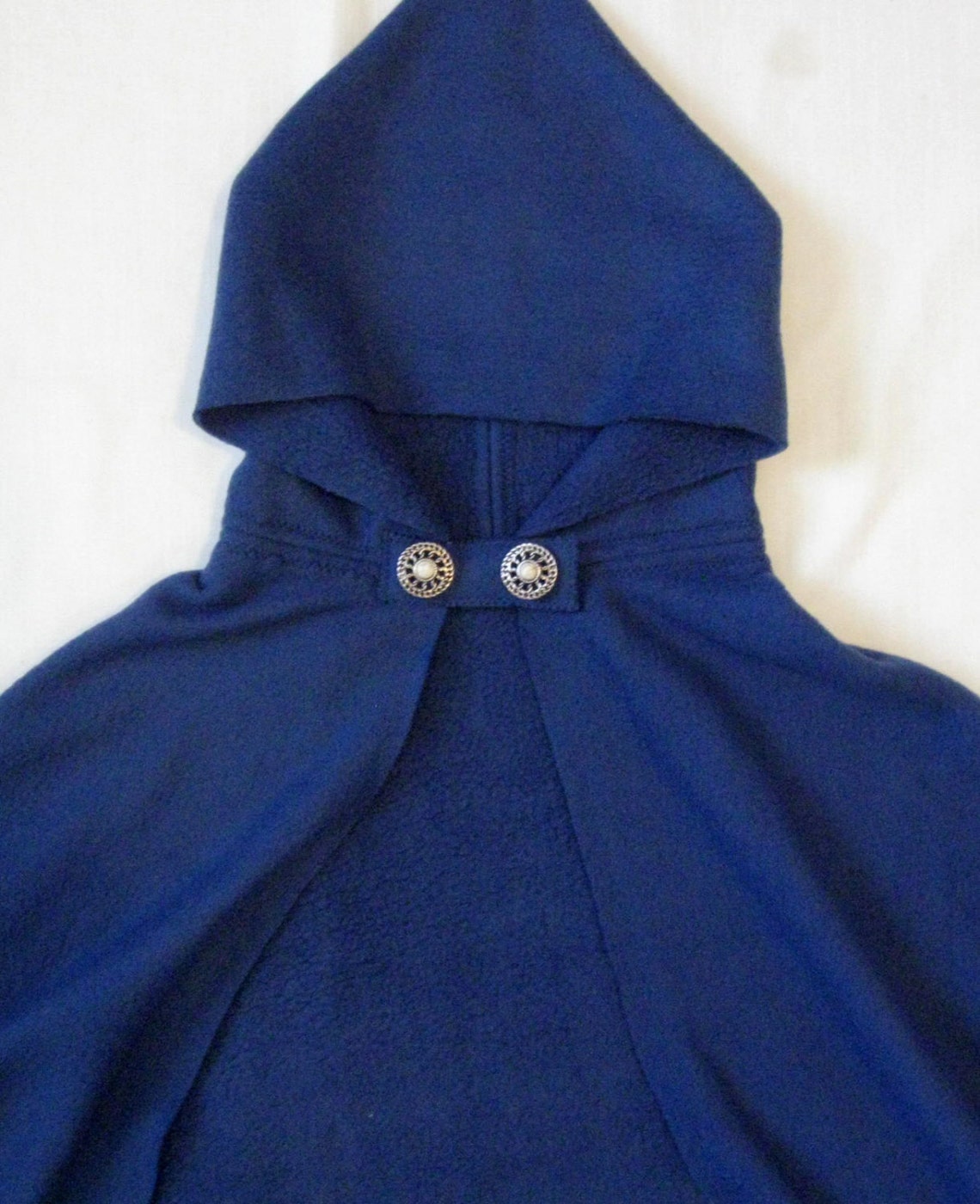 DARK BLUE Handmade Hooded Cape Cloak Fleece Adult Child | Etsy