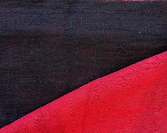 Reversible Red & Black Cotton Riding Hood Cape: Halloween Devil Vampire Costume