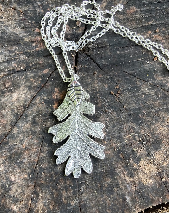 Ranger's Apprentice Corps Oak Leaf Necklace, Silver Leaf Pendant