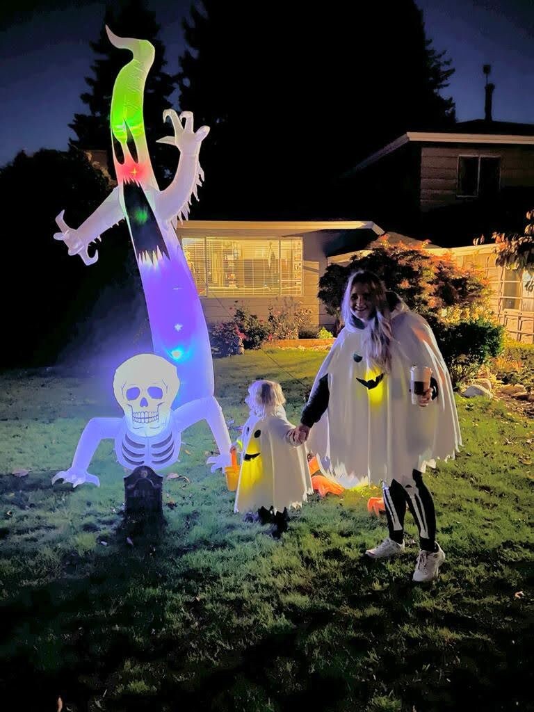 Ghost Hooded Cape Cloak Poncho, Child Toddler Adult Halloween Costume