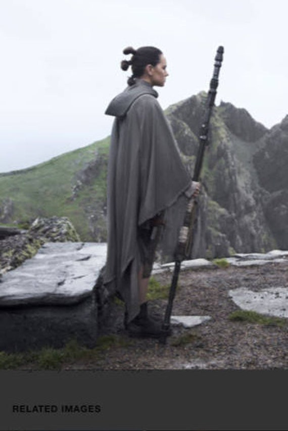 Rey Hooded Cape: Linen-cotton Jedi Cloak, Star Wars Cosplay - Etsy