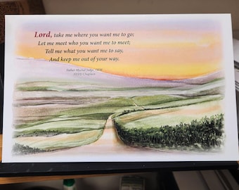 Watercolor Horizon Greeting Card, Spiritual Theme by Fr. Mychal Judge