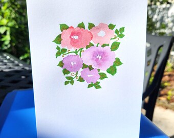 Original watercolor greeting card. Not a print. Can add any greeting