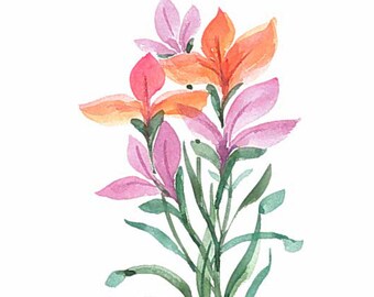 Original watercolor greeting card. Can be personalized. Not a print.
