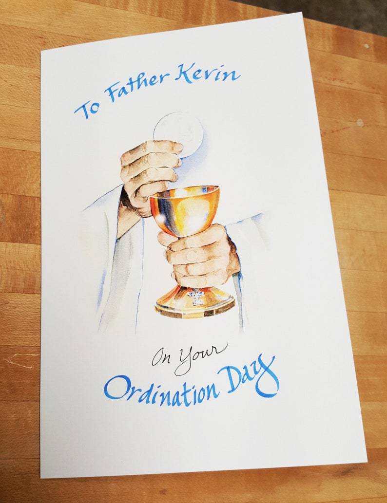 Ordination card for a priest. Or an Ordination anniversary. | Etsy