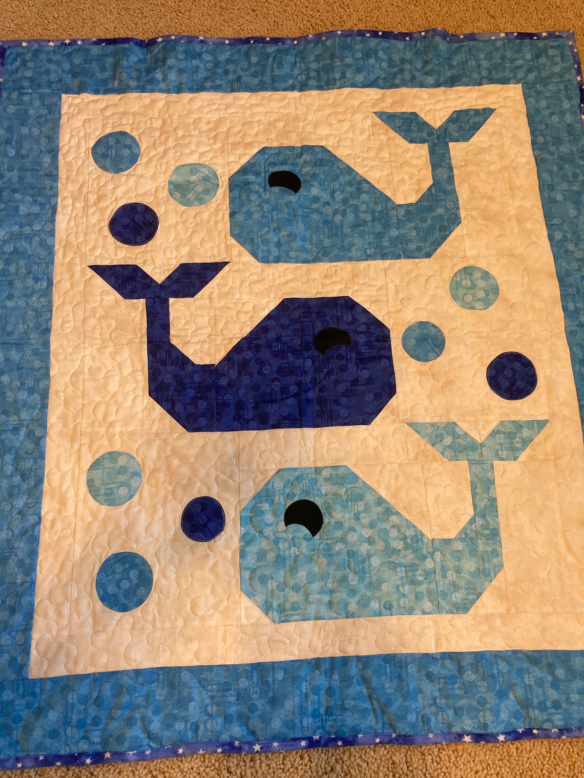 Baby Whale Quilt Etsy