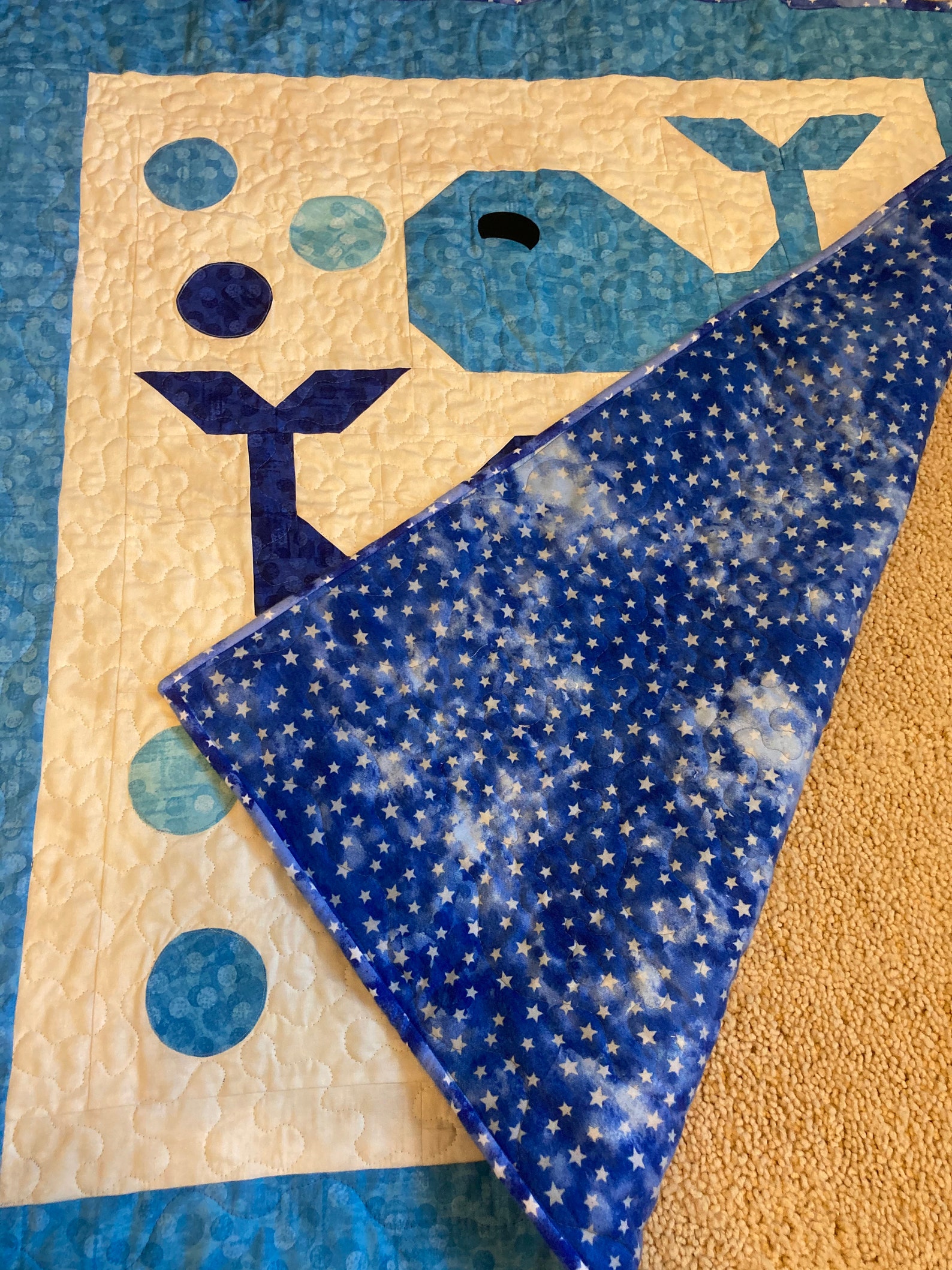 Baby Whale Quilt Etsy