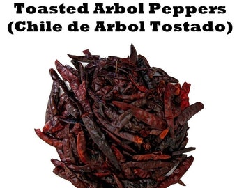 Toasted Chile de Arbol, Chile de Arbol Tostado. 4 oz, 1 lb, 2 lbs, 5 lbs, and 10 lbs.