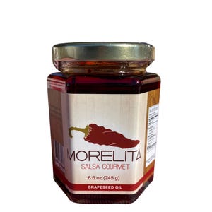 Morelita Salsa Gourmet, Grapeseed Oil Based Salsa with Morita Peppers 8.6 oz