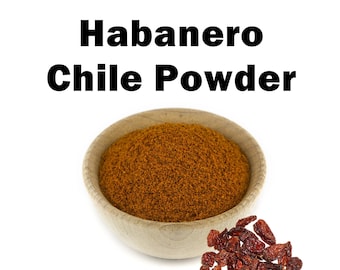 Habanero Chile Powder - Ground Habanero Pepper 4 oz, 1 lb, 2 lbs, 5 lbs, 10 lbs.