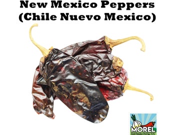 Chile seco de Nuevo México, chile rojo en vainas. 4 oz, 8 oz y 1 libra