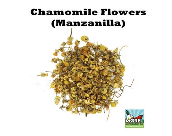Dried Chamomile Flowers, Chamomile Tea loose leaf, Manzanilla 4 oz, 8 oz, 1 lb